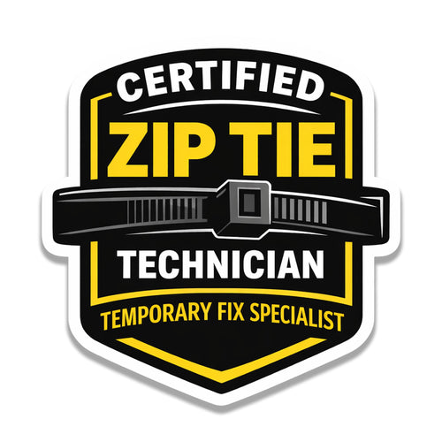 Certified Zip Tie Technician Vinyl Sticker