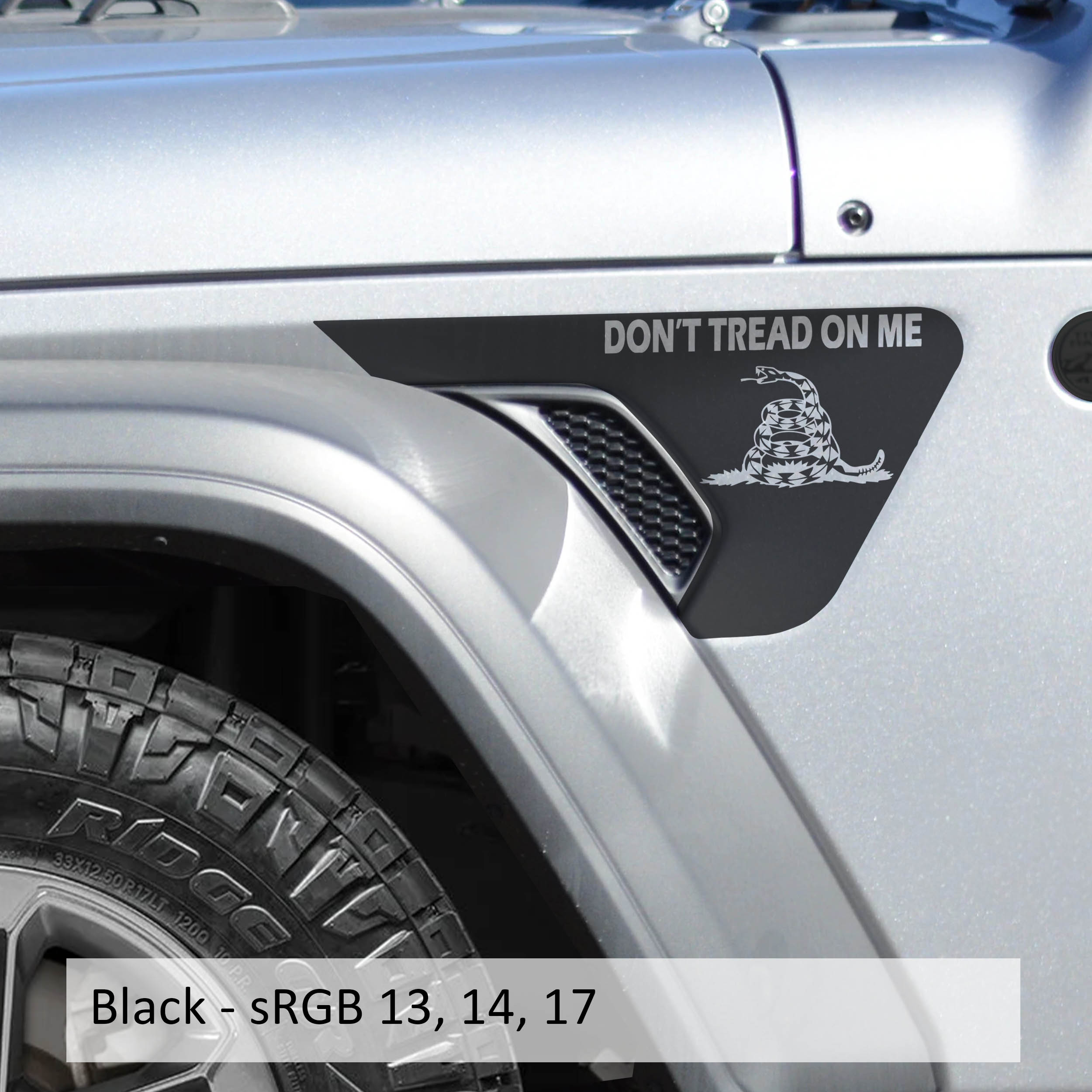 Gadsden Flag Fender Vent Decal | JL/JT | Jeep Decal Store