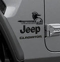 Black Spartan warrior Gladiator Edition fender vinyl decal pair for Jeep Gladiator JT