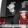 Ape Nation Gorilla Diamond Hand Vinyl Decal Sticker