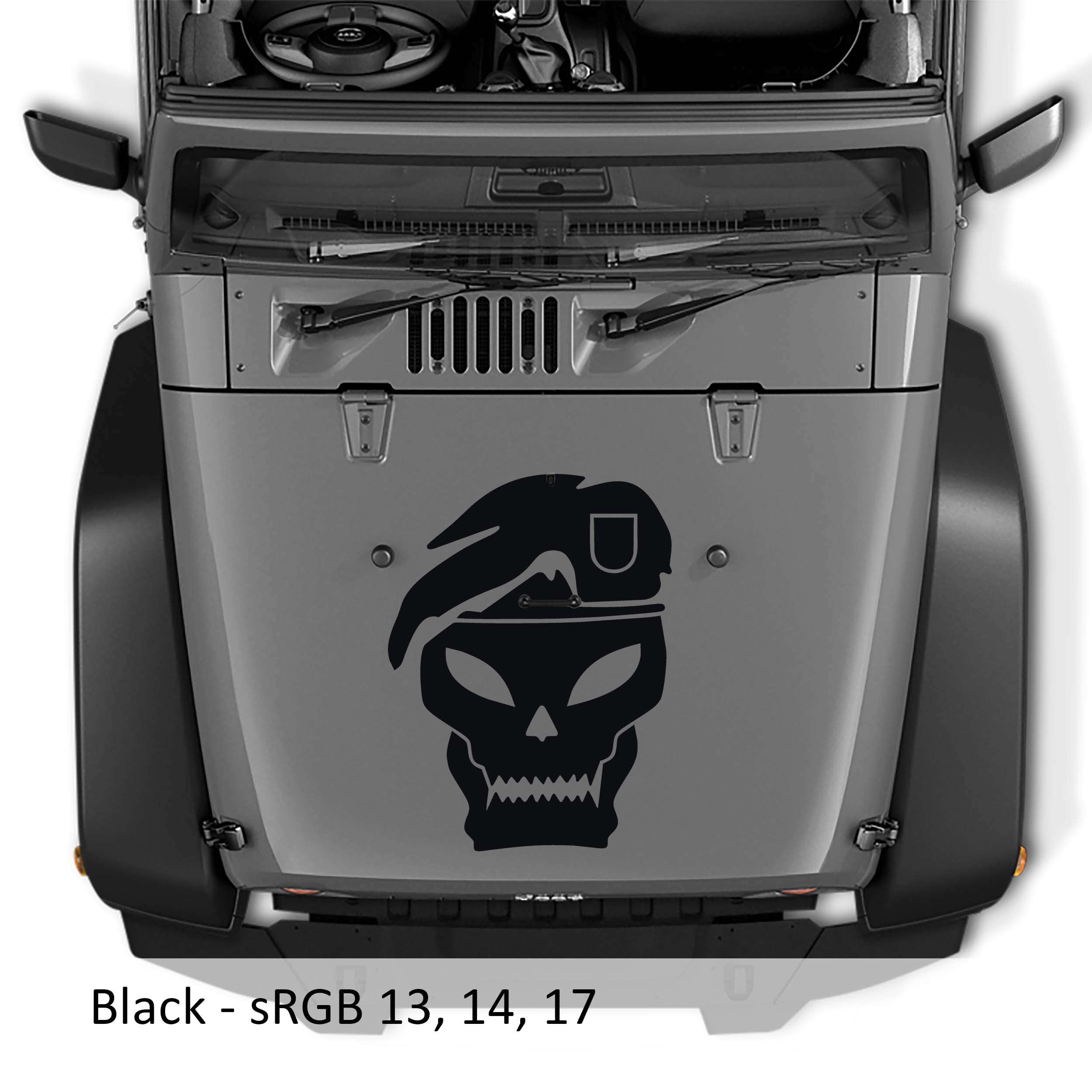 Green Beret Special Ops Skull Vinyl Decal