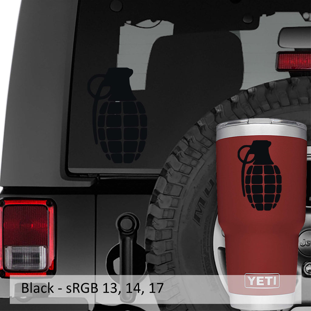 Hand Grenade Vinyl Decal