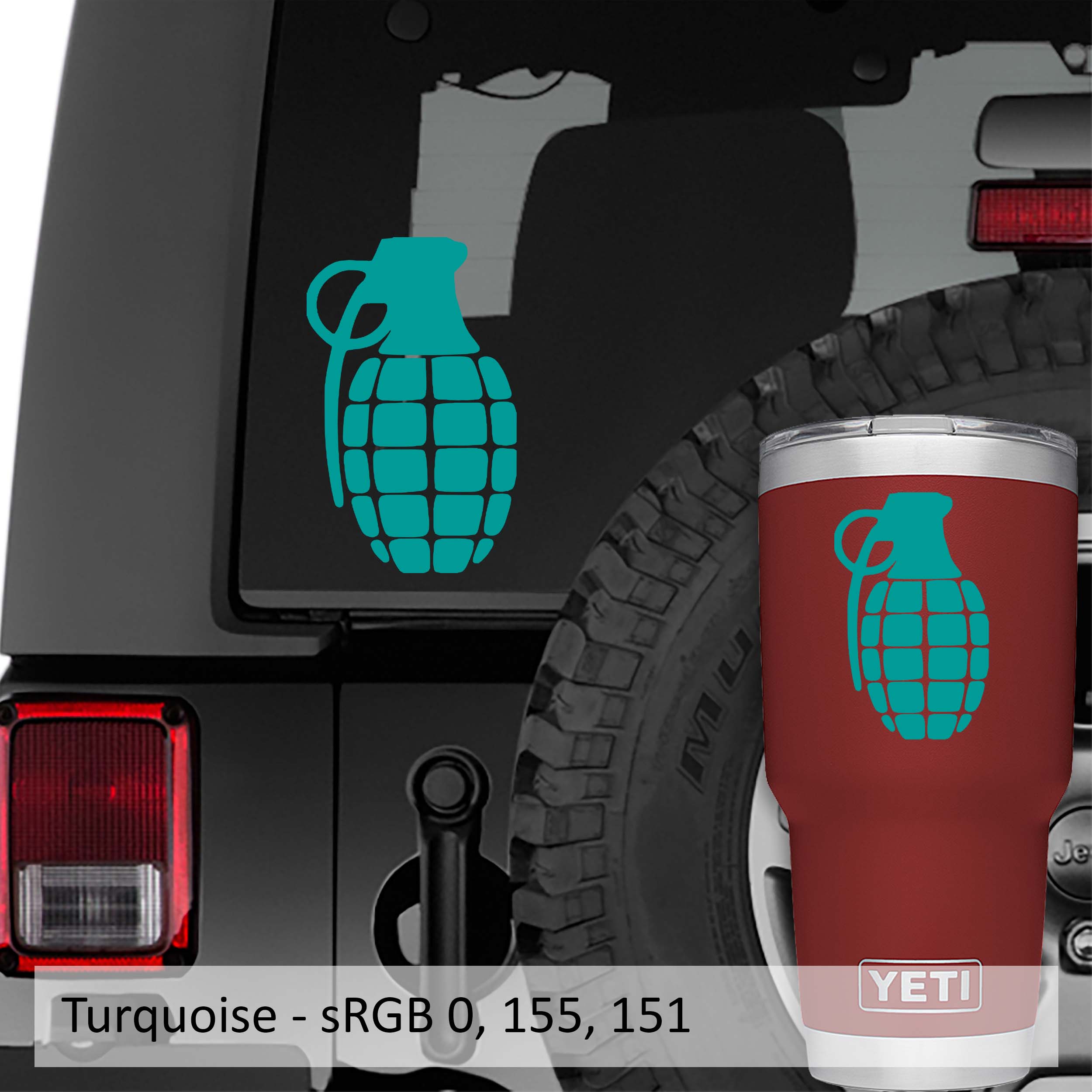 Hand Grenade Vinyl Decal
