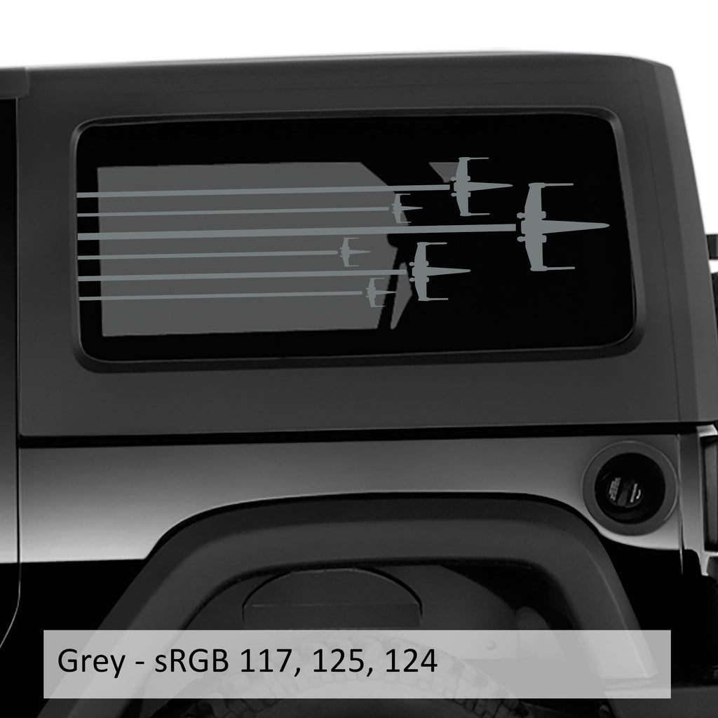 X-Wing Squadron Formation Vehicle Stripe Vinyl Decal