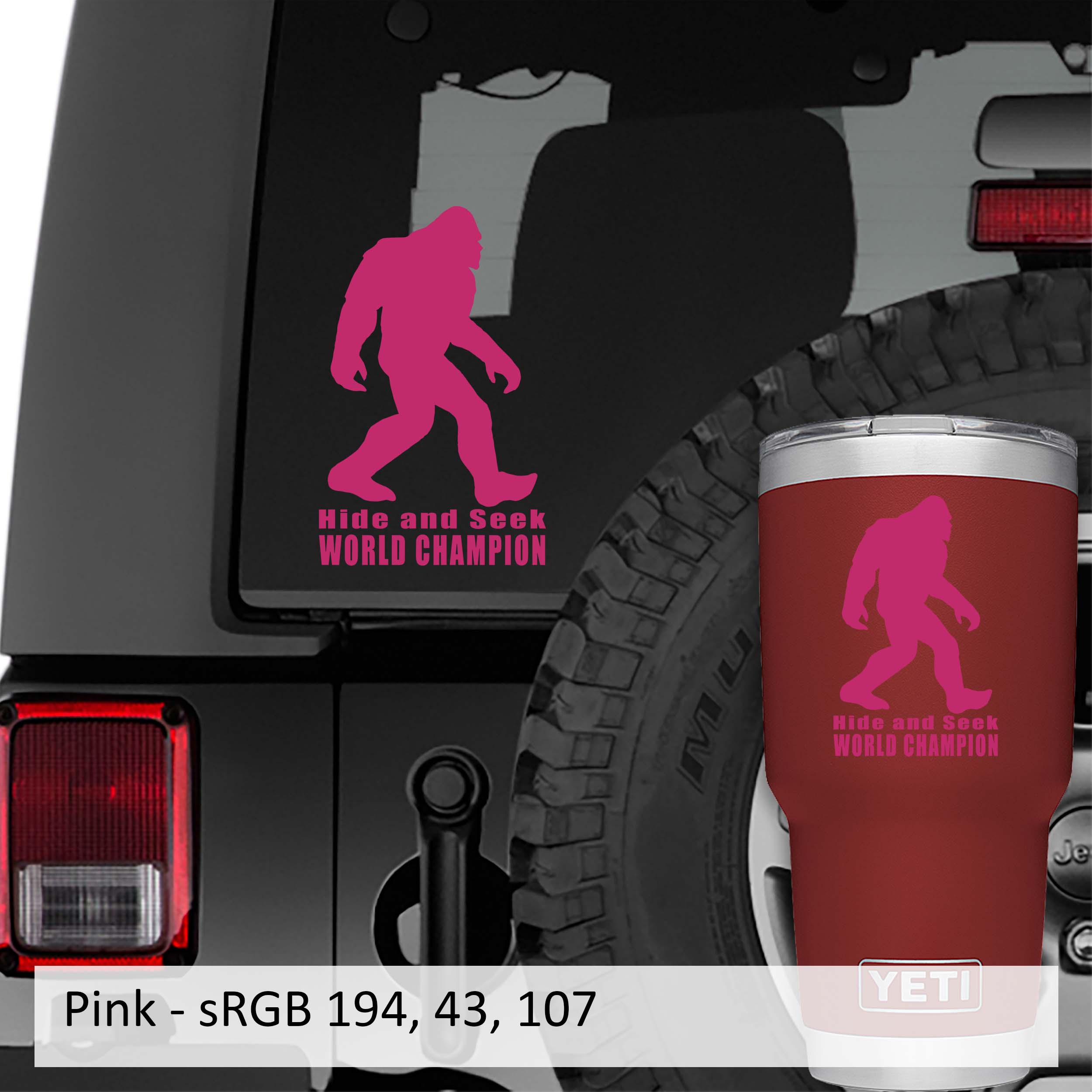Bigfoot Hide and Seek World Champion Vinyl Decal