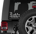 Chainsaw Horror Nobody Cares About Your Stick Figure Family Vinyl Decal