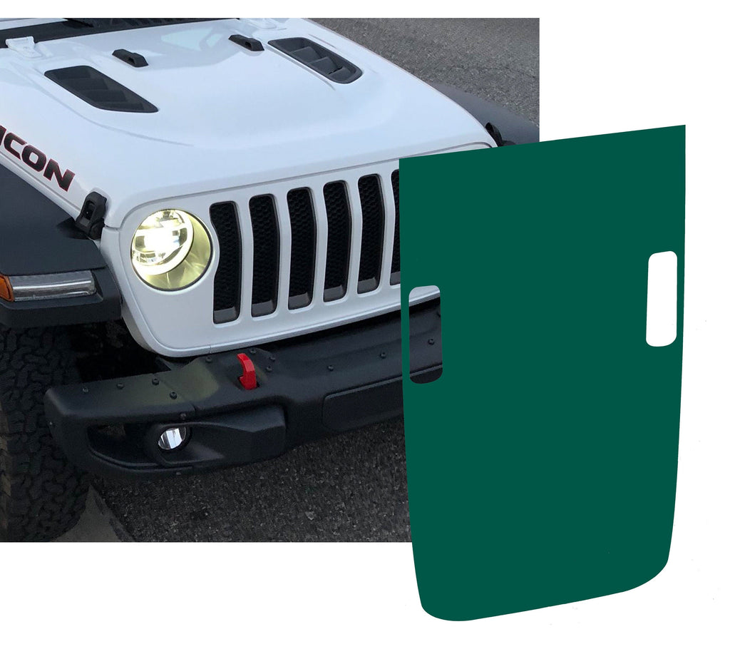 Power-Dome Blackout Vinyl Hood Transfer Decal For Jeep Wrangler JL and Gladiator JT Rubicon 2018 and Newer Custom Off-Road Design