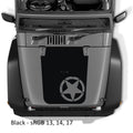 Distressed Alpha Romeo Military Star Blackout Hood Vinyl Decal Graphic V2 - Fits 2007-2017 Jeep Wrangler JK/JKU Models