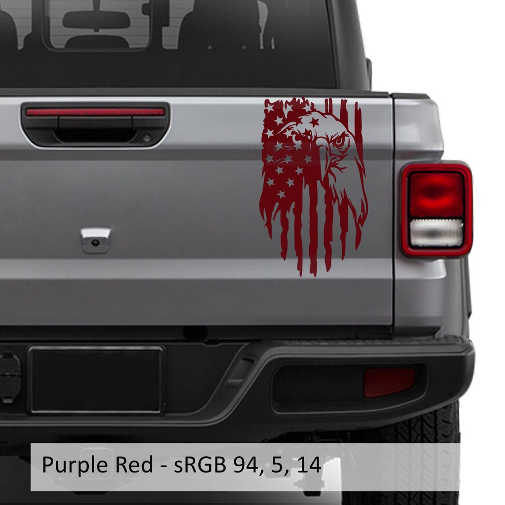 American Bald Eagle Flag Vinyl Decal