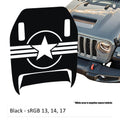 US Military Roundel v2 Clawed Foot Hood Decal Set - Fits Wrangler 392 & Gladiator Mojave Hoods