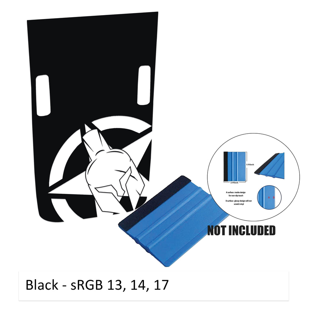 JL/JT Power-Dome Corner Gladiator Alpha Romeo Star Blackout Hood Vinyl Decal Graphic
