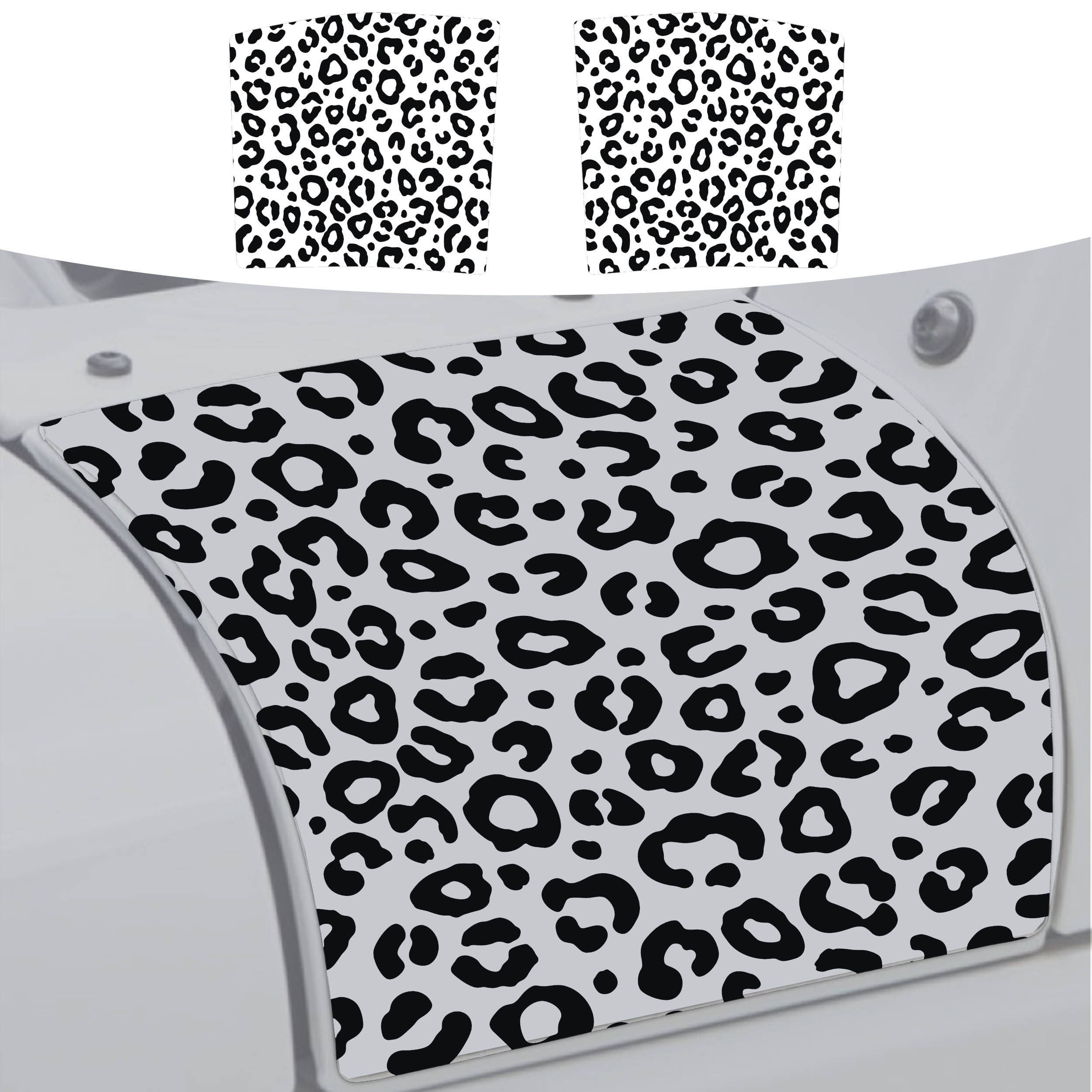Leopard Print Cowl Vinyl Decal Set - Fits 2006-2017 Jeep Wrangler JK&JKU Models