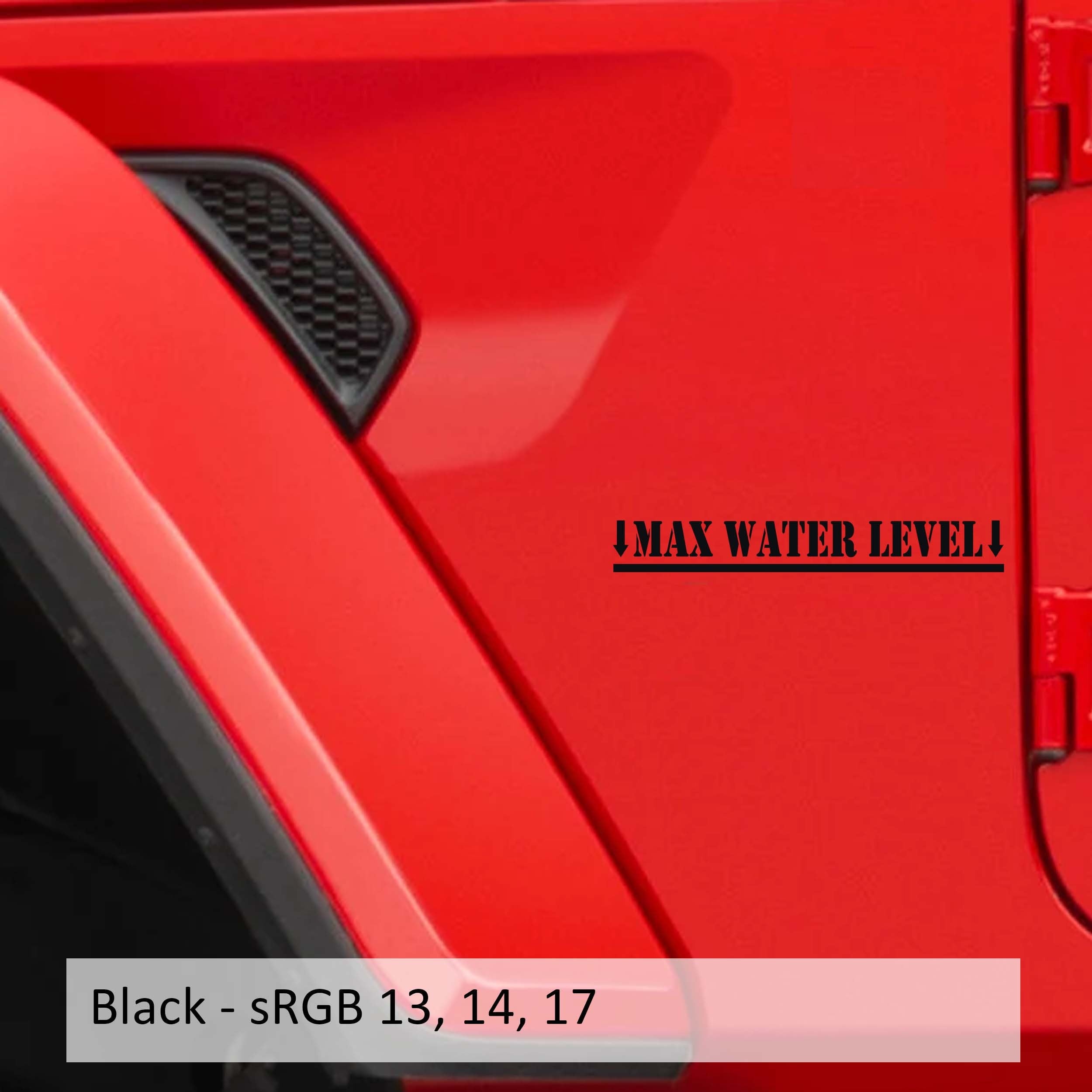 Max Maximum Water Level Stencil Font Vinyl Decal Set