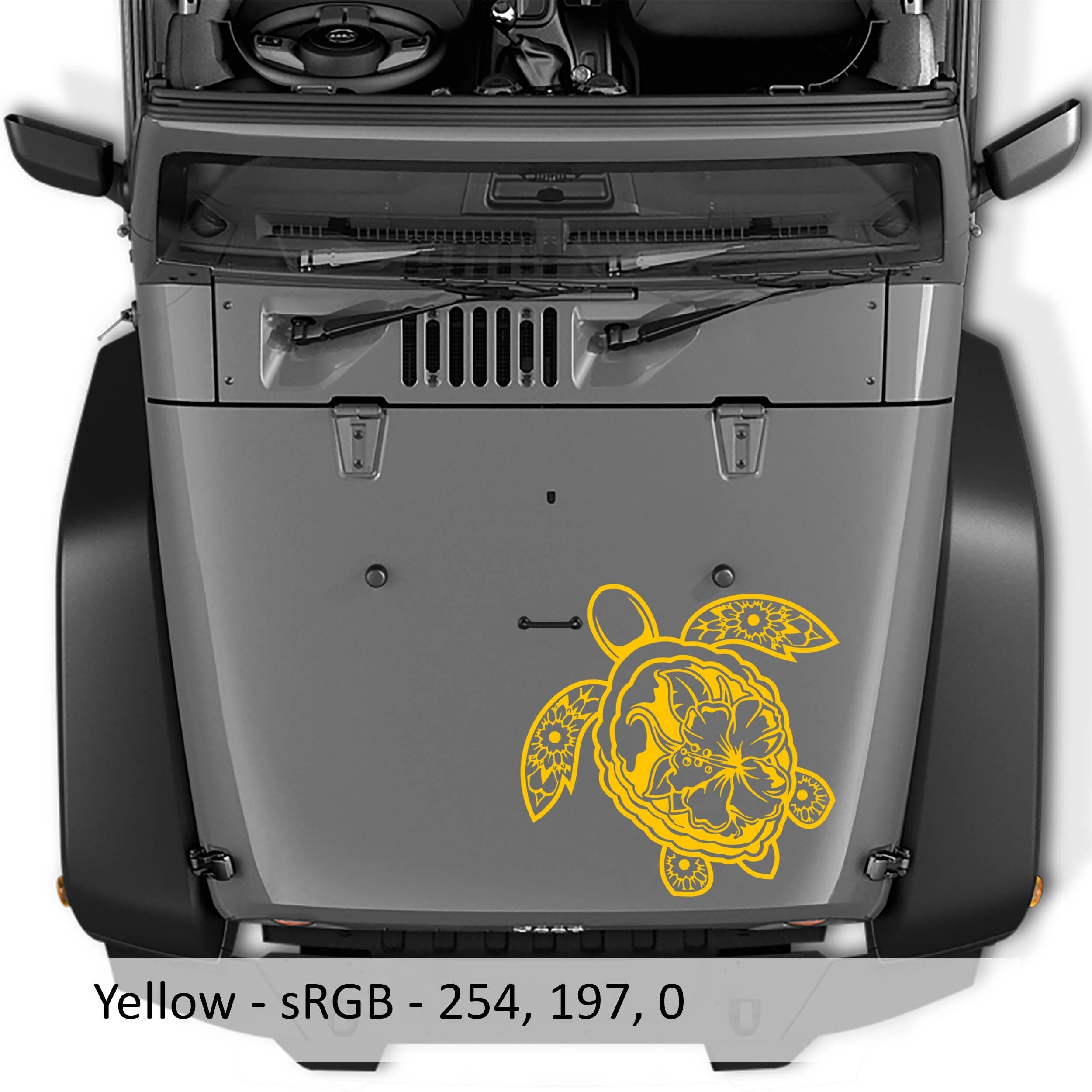 Hawaii Sea Turtle Hibiscus Flower Vinyl Decal Tropical Design for Cars Windows Laptops Durable Island-Inspired Graphic