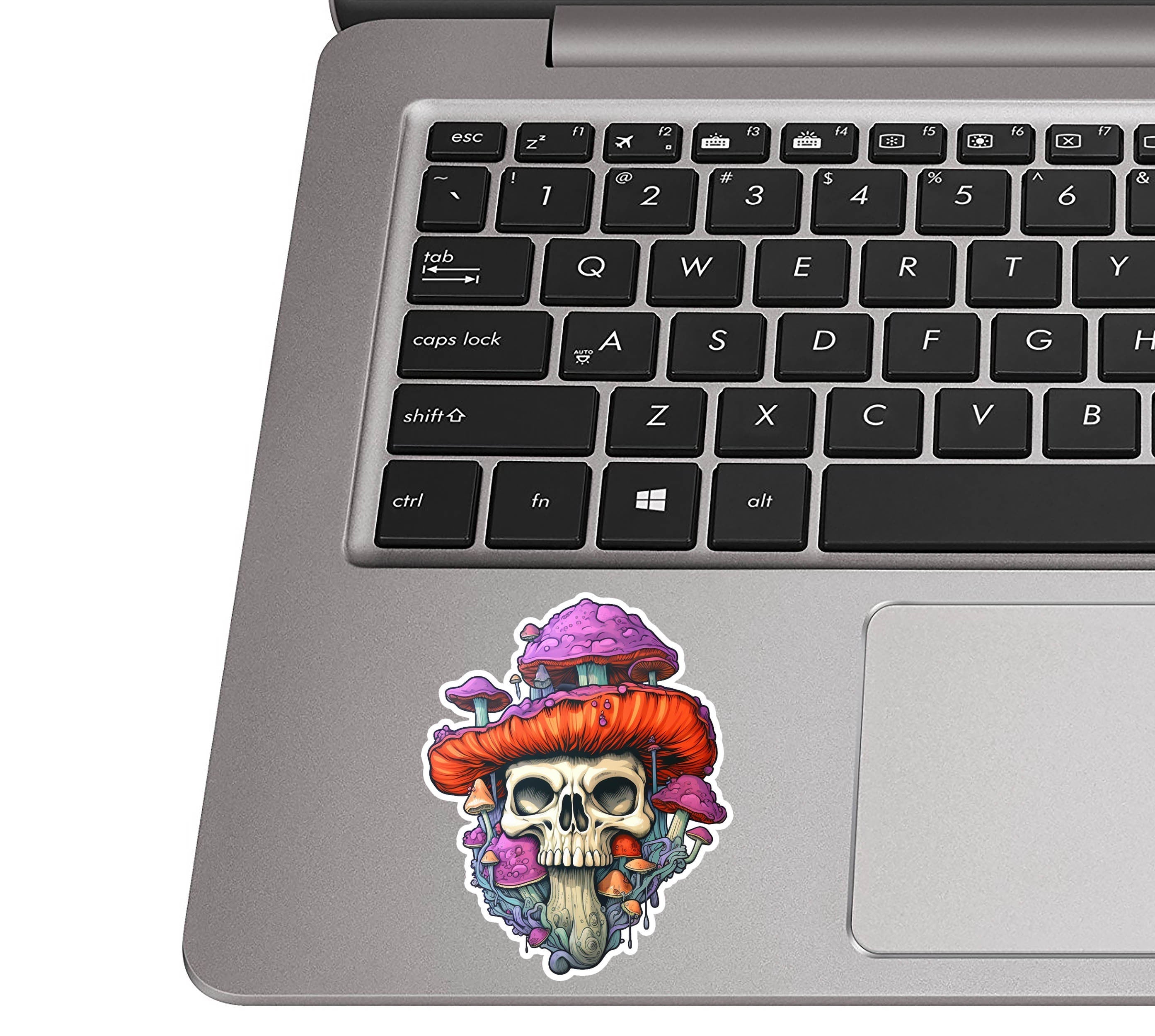 Purple Skull Mushroom Field Vinyl Sticker