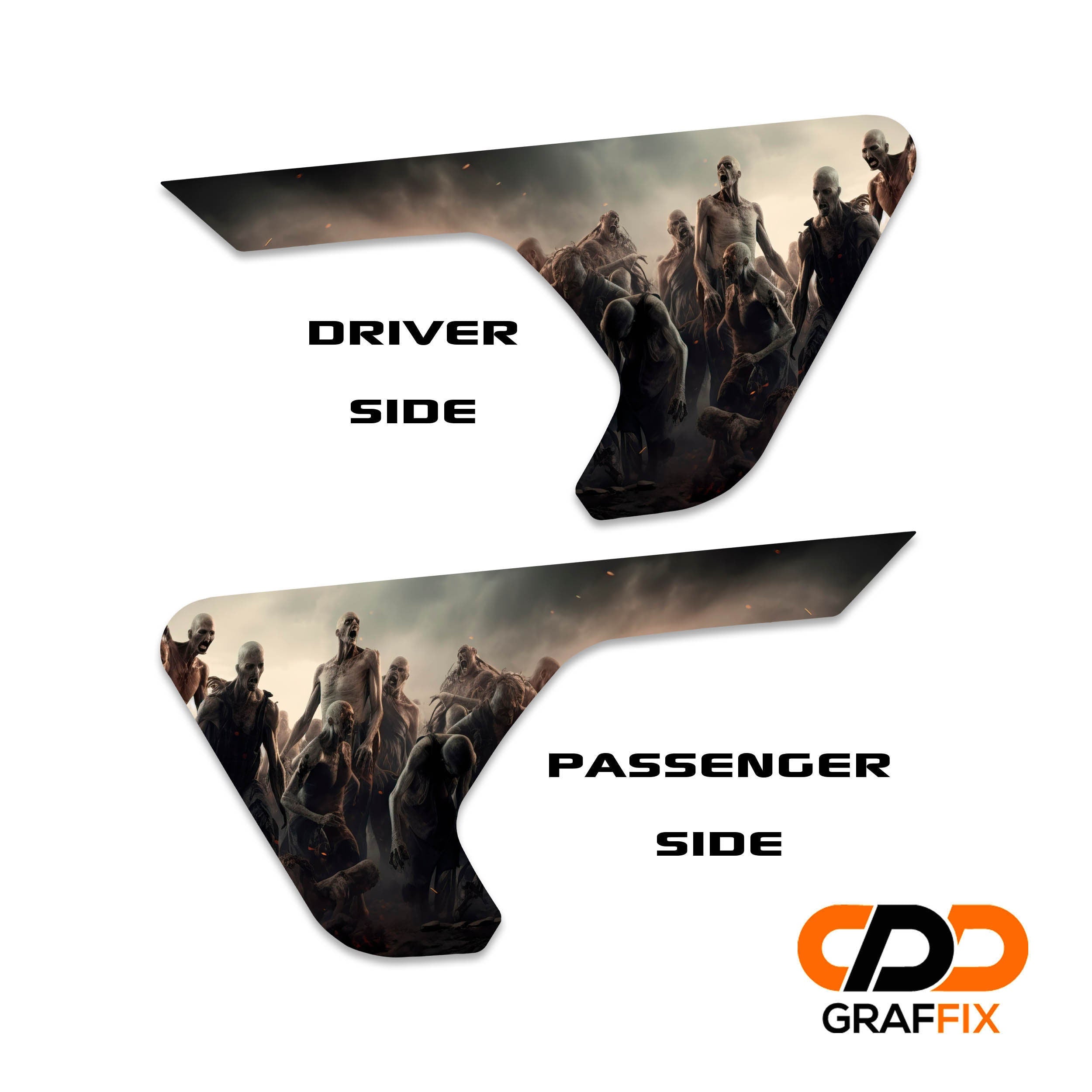 Zombie Horde Fender Decal Set | Jeep JL/JT | Jeep Decal Store