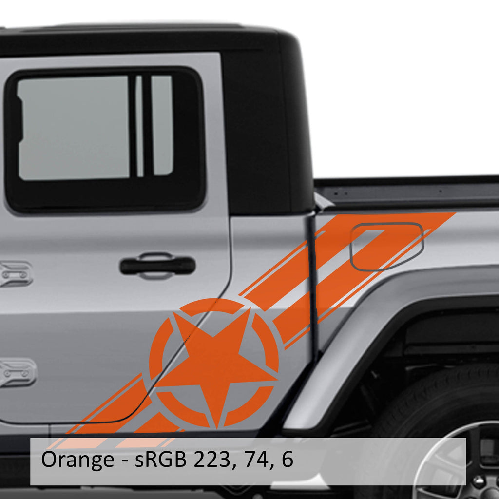 Alpha Romeo Star & Stipes Cab Kit - Fits Jeep Gladiator JT 2020+