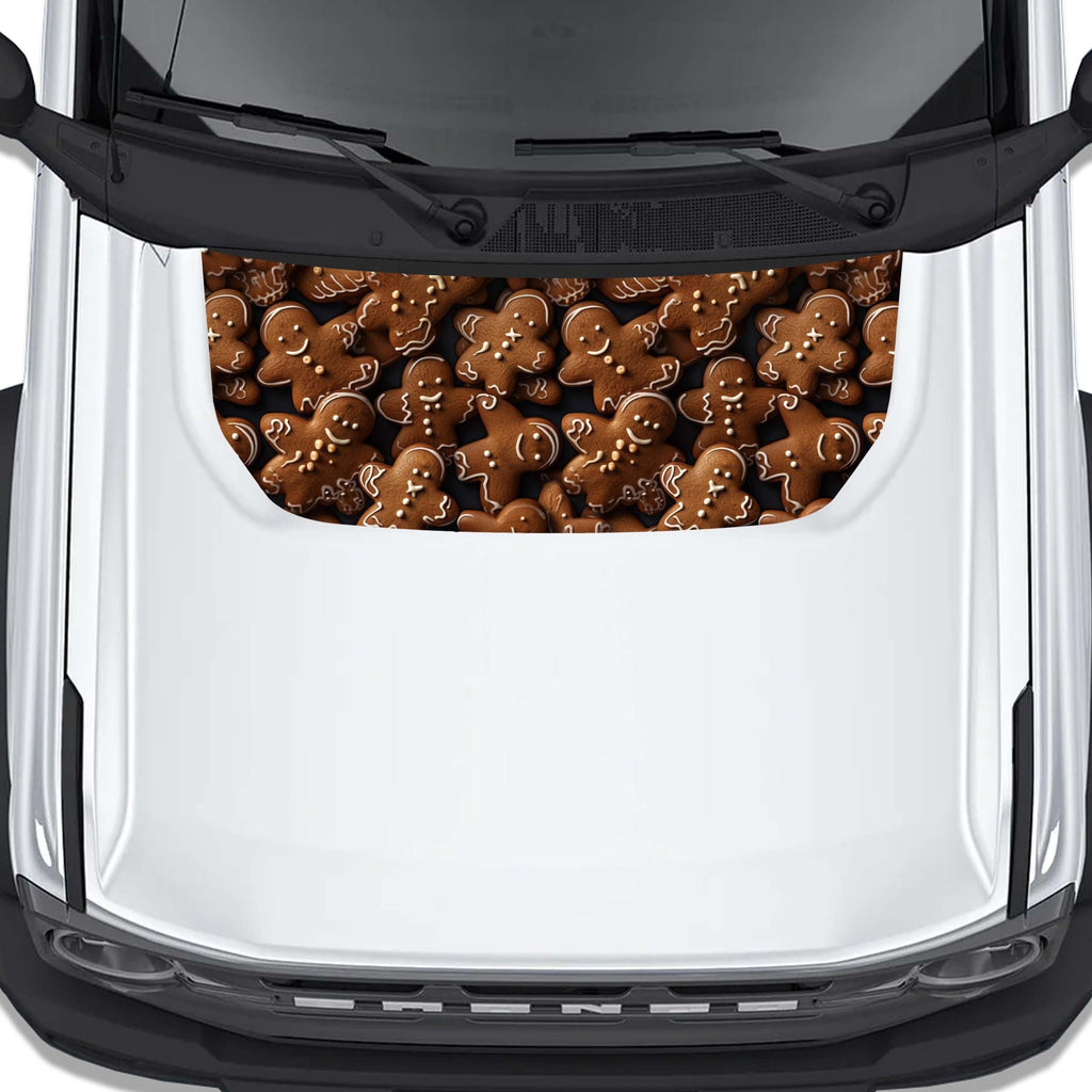Gingerbread Men Christmas Hood Vinyl Decal Fits Ford Bronco 2021+