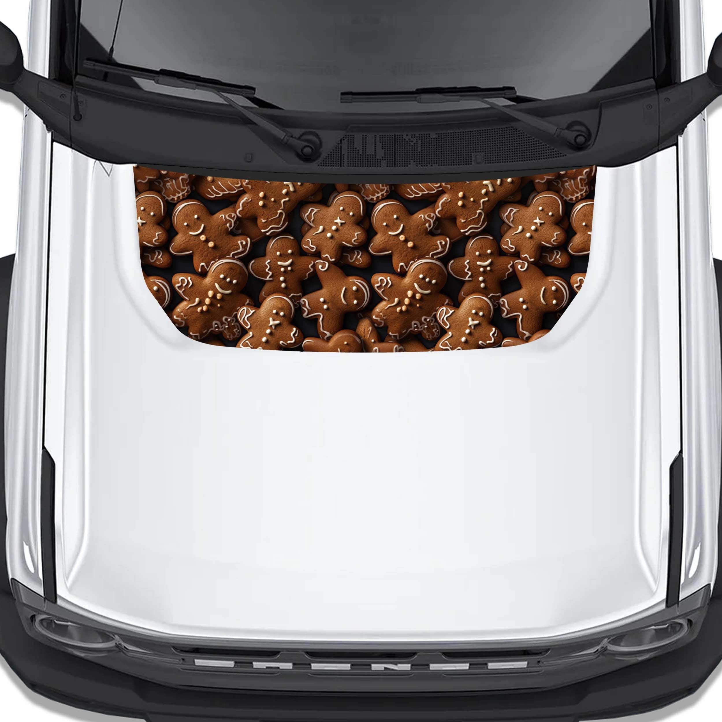 Gingerbread Men Christmas Hood Vinyl Decal Fits Ford Bronco 2021+