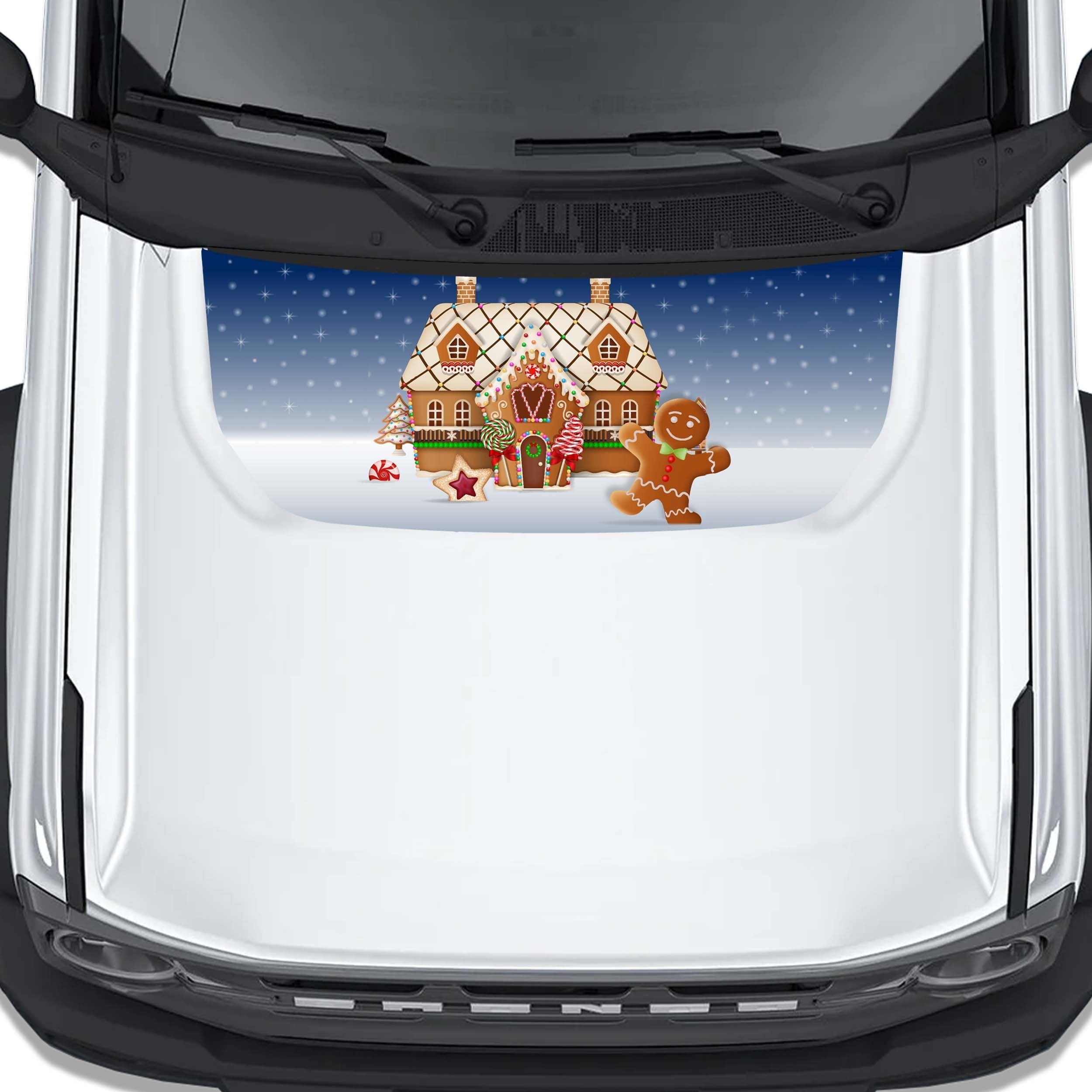 Gingerbread Man & House Christmas Vinyl Decal Fits Ford Bronco 2021+