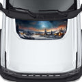Christmas Winter Cabin Scene Hood Graphic Design Decal Fits Ford Bronco 2021+