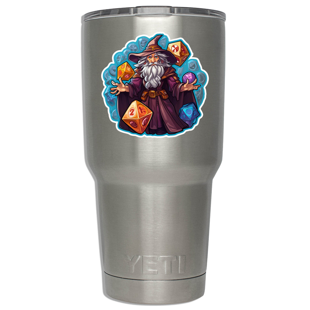 Wizard Dice Storm Vinyl Sticker Magic RPG Wizard Decal for Laptop Water Bottle Suitcase or Car DnD Fantasy Gaming Gift