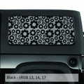 Daisy Pattern Hardtop Window Decal Set - Fits Jeep 2-Door JK Wrangler 2007 - 2018