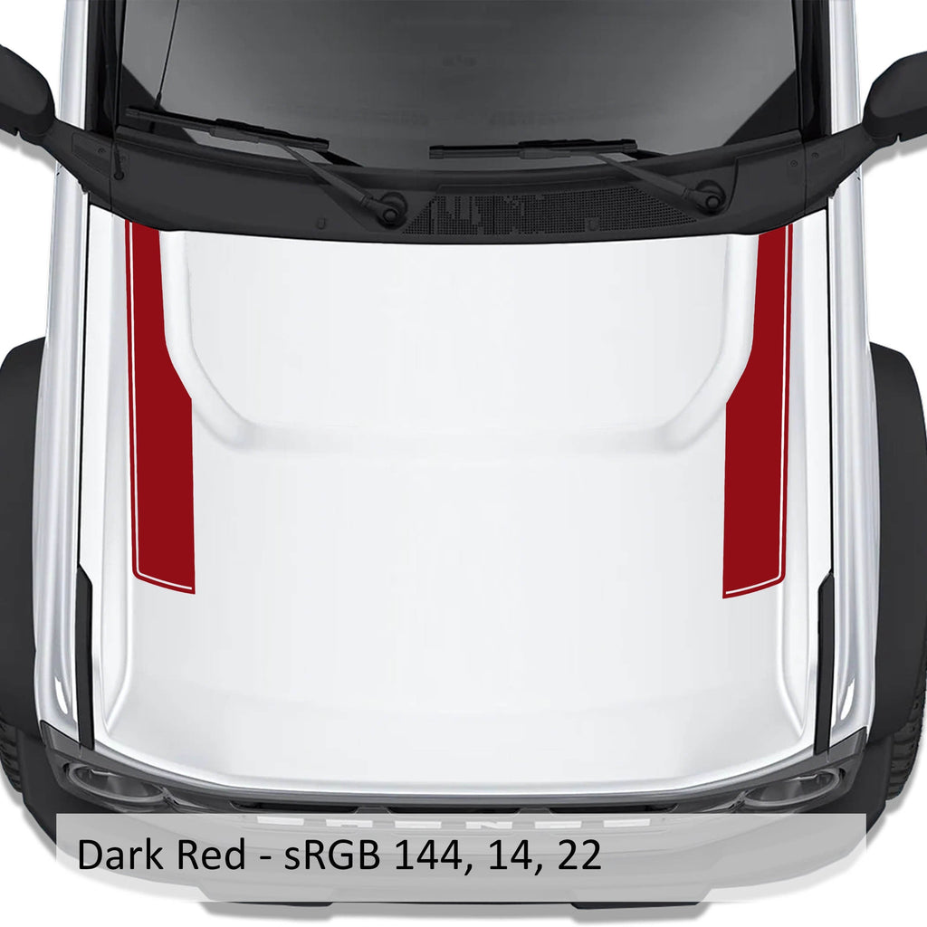 Side Hood Stripe Outline Graphic Kit Fits Ford Bronco 2021-2023
