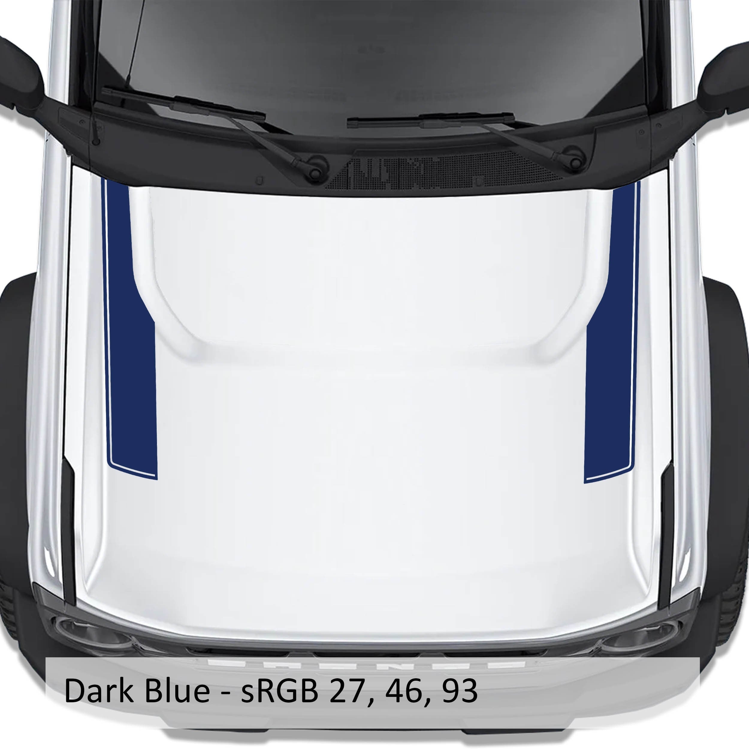 Side Hood Stripe Outline Graphic Kit Fits Ford Bronco 2021-2023