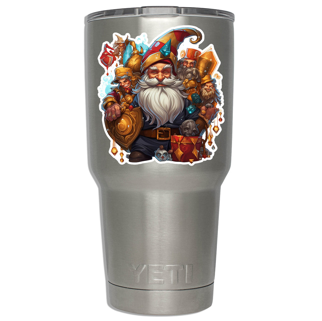 Christmas Gnomes with Gifts Vinyl Sticker Cute Holiday Gnome Decal for Laptop Water Bottle Journal Festive Stocking Stuffer Gift Idea