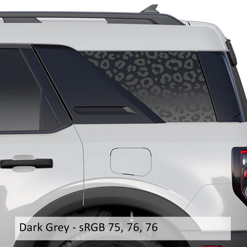 Leopard Print Rear Quarter Window Decals Fits 2021+ Bronco Sport