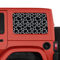 Heart Pattern Hardtop Window Decal Set - Fits Jeep Wrangler JKU 2007 - 2018
