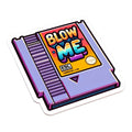 Retro Blow Me Game Cartridge Vinyl Sticker | Funny 90s Gamer Decal for Laptop, Water Bottle, Console, or Journal | Nostalgic Nerd Gift