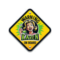 Karen On Board Funny Vinyl Sticker for Laptop Water Bottle Suitcase Car Window Sarcastic Travel Gift Humor Decal