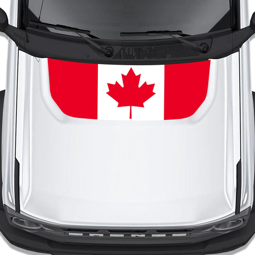 Canadian Maple Leaf Hood Graphic Design Decal Fits Ford Bronco 2021+