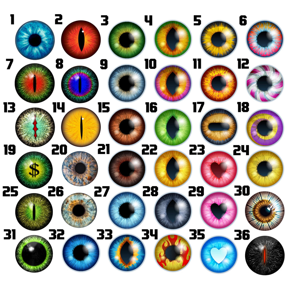 Eyeball Round Headlight Overlay Graphics Kit Vinyl Decal Cover 2 Piece Set