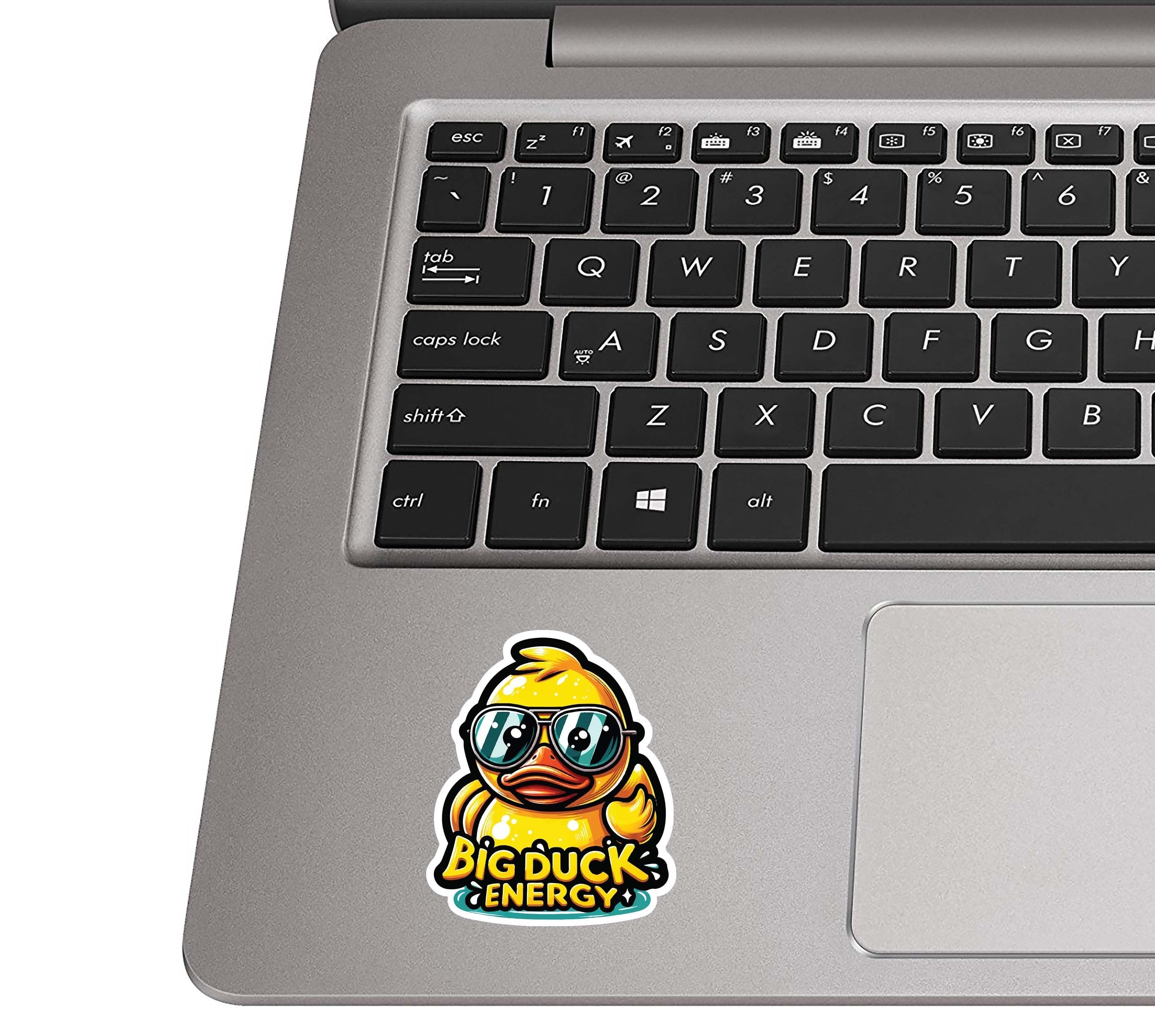 Big Duck Energy Vinyl Sticker | Funny Rubber Ducky Aviator Decal for Laptop, Water Bottle, Car, Suitcase, Luggage Tag | Travel Humor Gift