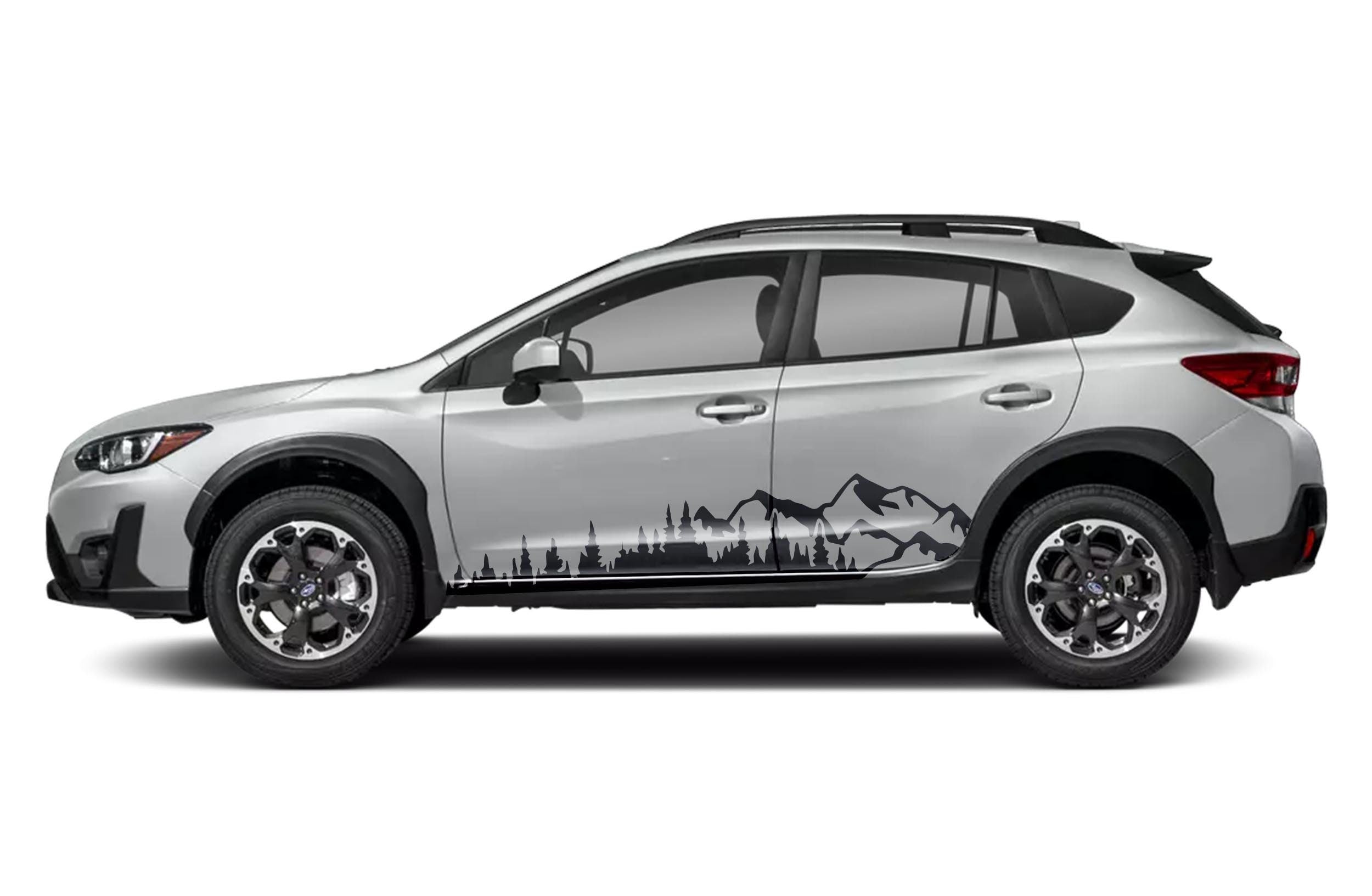 Mountain Forest 2Pcs Side Panel Vinyl Decal Fits Subaru Crosstrek 2024+