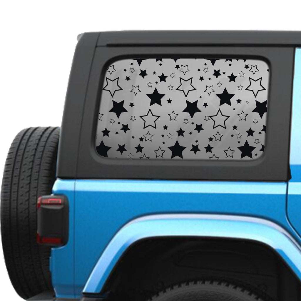 Starfield Star Pattern JLU Hardtop Window Decal Set - Fits Jeep Wrangler JLU 2018+
