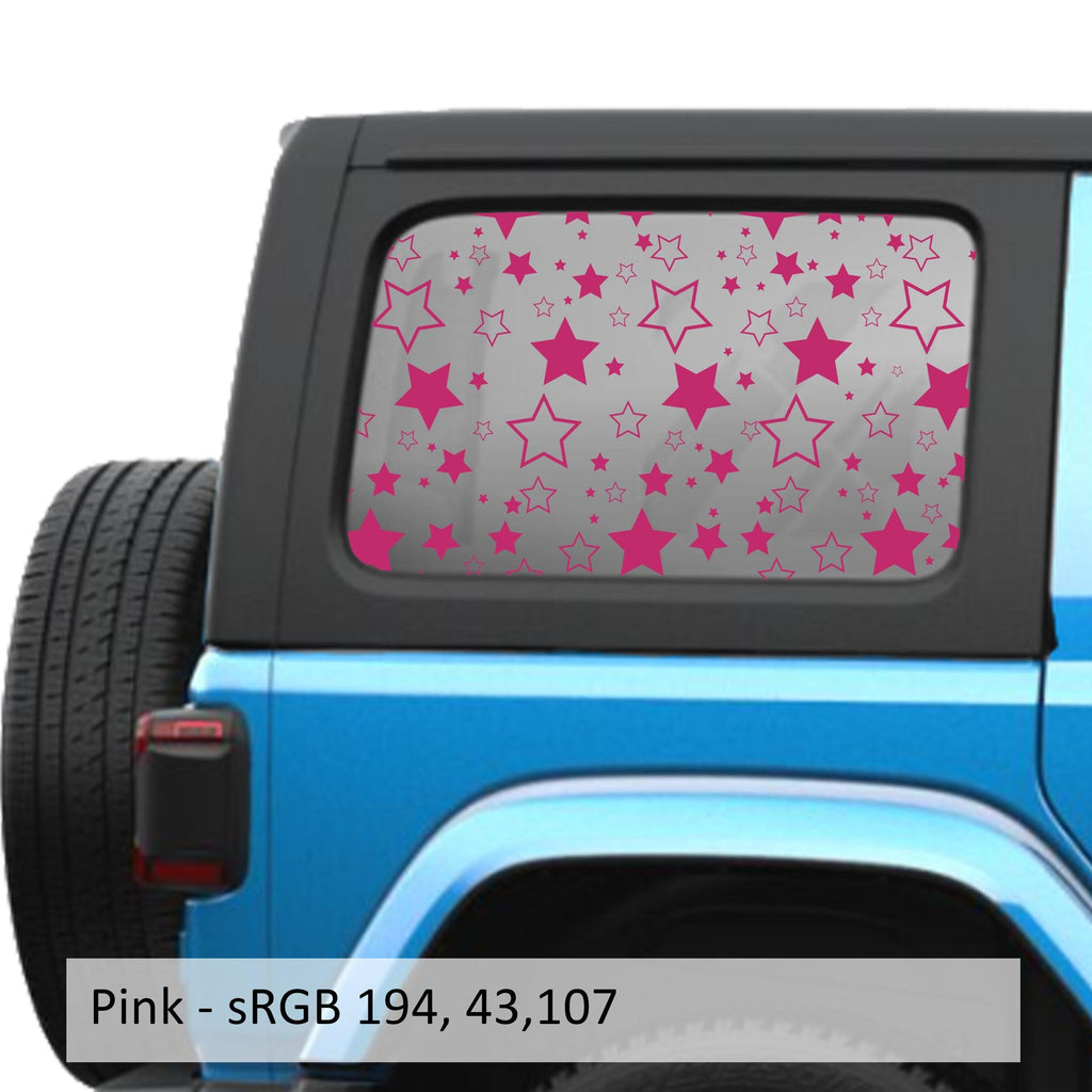 Starfield Star Pattern JLU Hardtop Window Decal Set - Fits Jeep Wrangler JLU 2018+