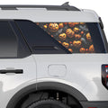 Halloween Gourd Horde Rear Side Perforated Vinyl See-Thru Window Decals for 2021+ Ford Bronco Sport