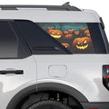 Halloween Pumpkin Patch Rear Side Perforated Vinyl See-Thru Window Decals for 2021+ Ford Bronco Sport