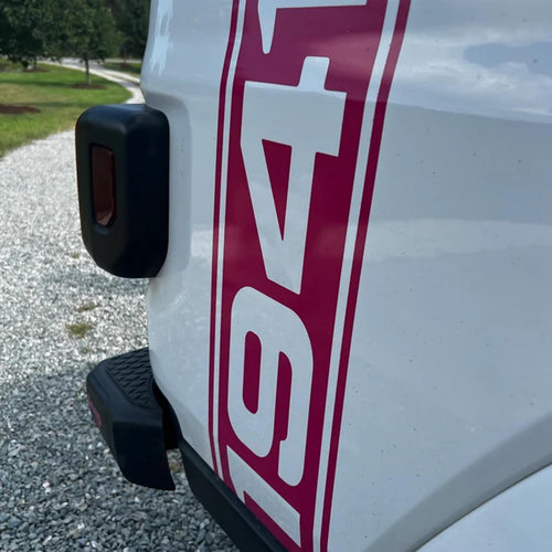 1941 Bedside Graphic Decal Set - Fits 2018 and Newer Model Jeep Gladiator JT
