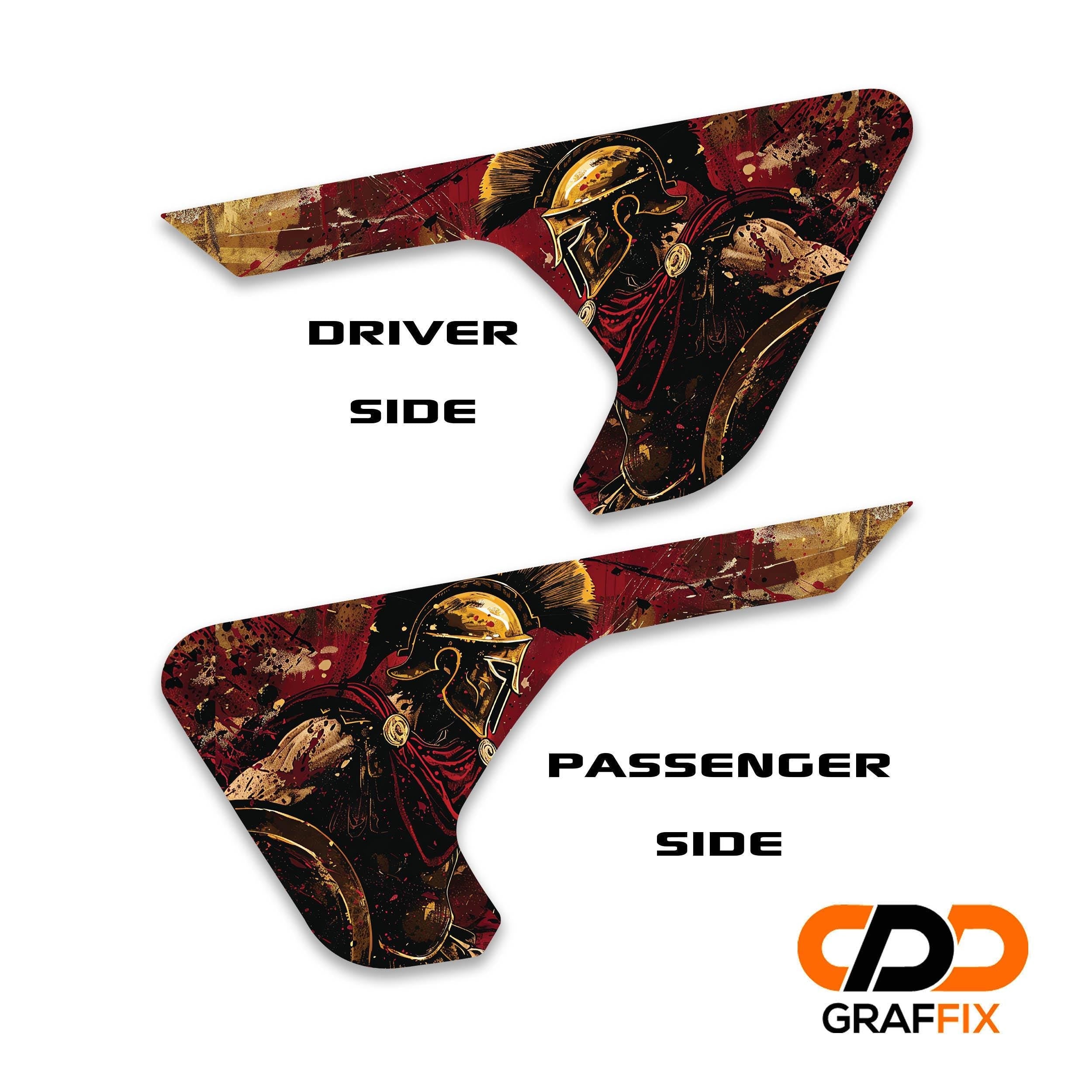 Spartan Warrior Vinyl Fender Decal Set - Fits Jeep Wrangler JL/Jeep Gladiator JT 2018+