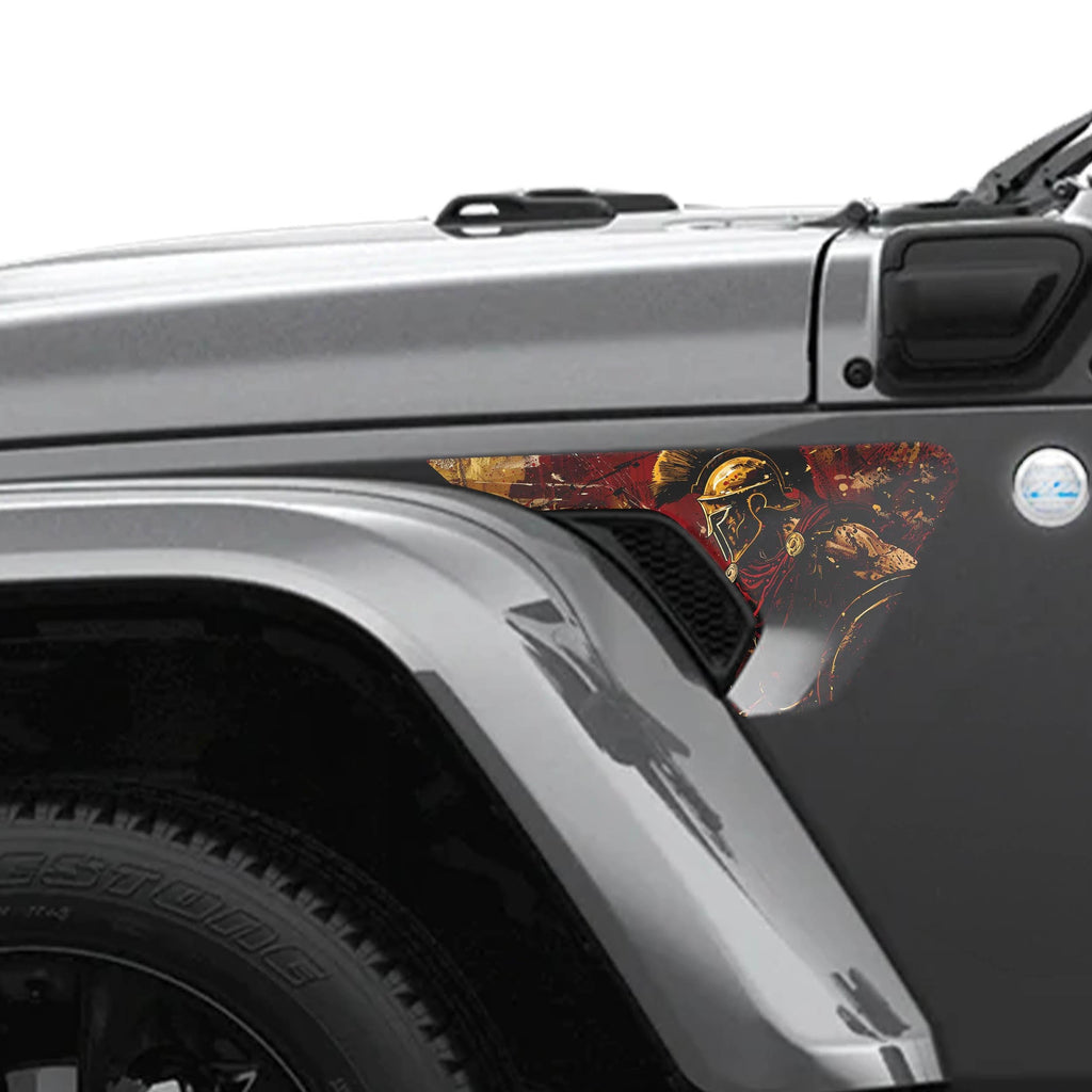 Spartan Warrior Vinyl Fender Decal Set - Fits Jeep Wrangler JL/Jeep Gladiator JT 2018+