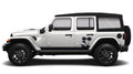 Ocean Dolphin Wave and Palm Tree JLU Lower Rocker Vinyl Transfer Side Graphics Decal Fits Jeep Wrangler JLU 4 Door 2018 and Newer Model