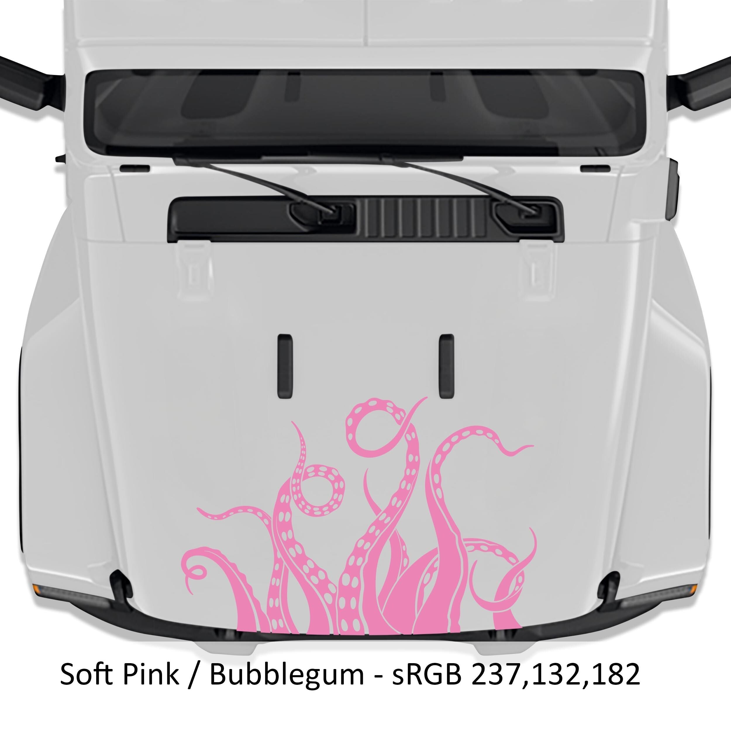 Kraken Octopus Tentacle Vinyl Hood Decal - Fits 2018+ Jeep Wrangler JL/Jeep Gladiator JT Sport/Sahara/Overland Models