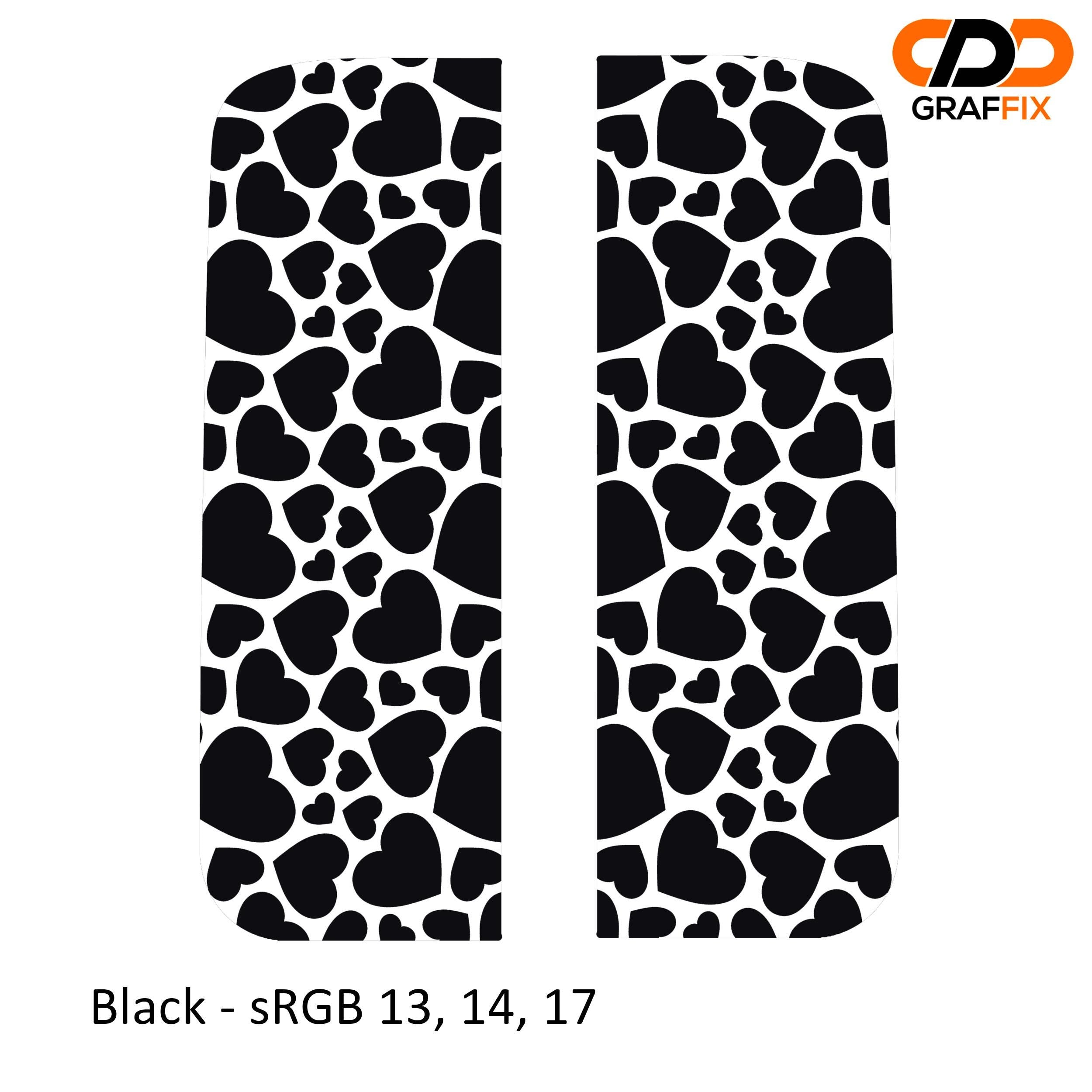 Heart Shape Pattern Side Window Vinyl Decal Set - Fits 2018+ Jeep Wrangler JLU Gladiator JT