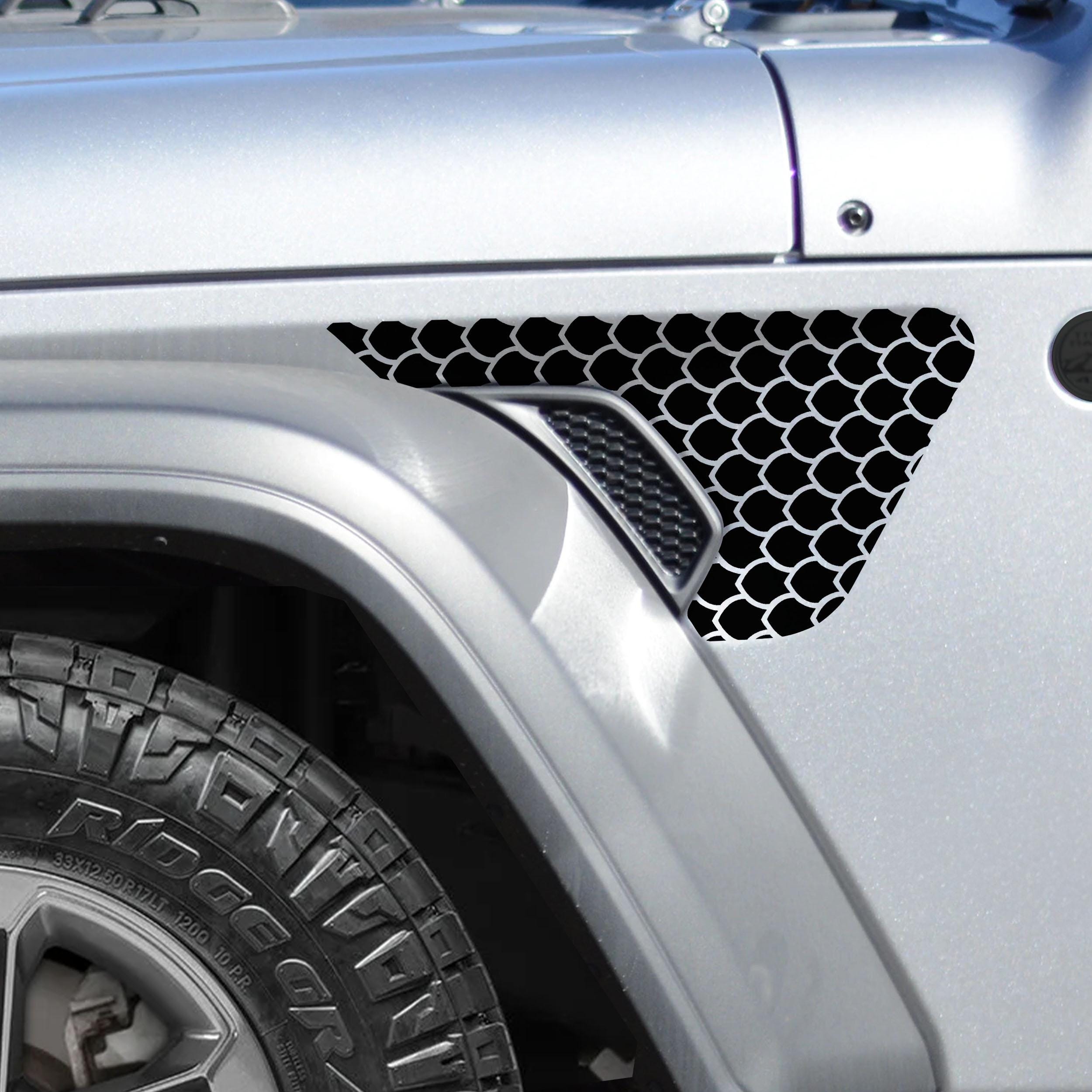 Dragon Scale Fender Vent Vinyl Decal - Fits Jeep Wrangler JL/Jeep Gladiator JT 2018+