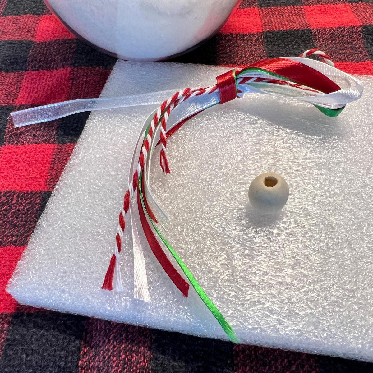 Krampus Storytime clear bauble Christmas ornament